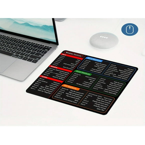 LNGOOR 1pc Simple Windows Shortcut Key Mouse Pad Office Software Office Word Excel PPT Shortcuts Small 8.66x7.09inch
