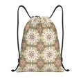 thumbnail image 3 of ZNDUO Gym Drawstring Bag, Boho Flowers Swirl Pattern Men and Women Fitness Drawstring Backpack Swimming Bags, Medium, 3 of 8