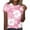 #171-Pink, variant on Neewe Womens Casual Printed Beach Tops Crewneck Short Sleeve T Shirts Fashion Outfits 2025 Spring Summer Shirts