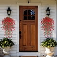 thumbnail image 6 of Tuvgenk Fake Vines Morning Glory 30.31in Garland Plastic Artificial Flowers Hanging Watermelon Red Indoor And Outdoor Decor for Patios、Rooms, 6 of 6