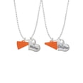 thumbnail image 1 of Delight Jewelry Acrylic 3/4" Orange Megaphone Mother & Daughter Heart Necklaces (Set of 2), 19"+2", 1 of 4
