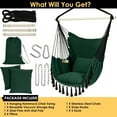 thumbnail image 6 of Hammock Chair Hanging Rope Swing, Max 500 Lbs, 2 Cushions Included, Large Macrame Hanging Chair with Pocket for Superior Comfort, with Hardware Kit (Beige), 6 of 17