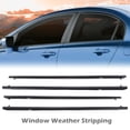 thumbnail image 2 of CROSSDESIGN 4PCS Car Black Weatherstrip Window Seal Kit Fit for 2006-2011  Honda Civic, 2 of 9