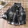 thumbnail image 2 of UngA Boys Plaid Shirt Boys Plaid Flannel Shirts Long Sleeve Casual Button Down Shirts Collared Fall Clothes Black,5-6 Years, 2 of 2