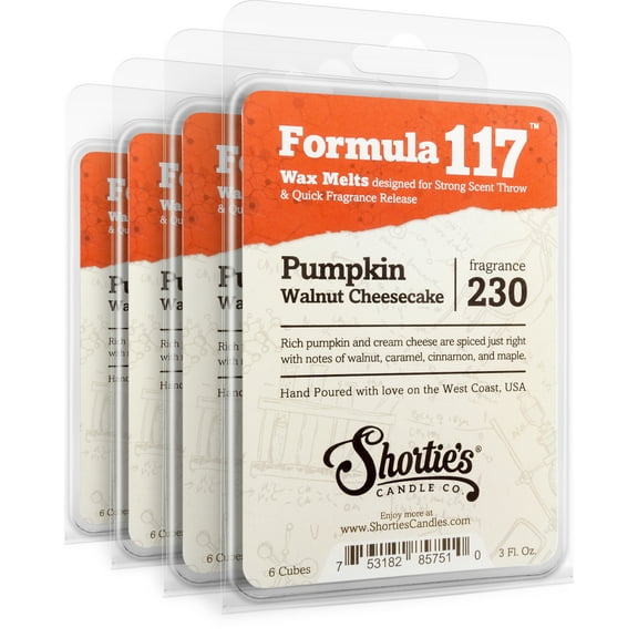 Pumpkin Walnut Cheesecake Wax Melts Bulk Pack - Highly Scented   Natural Oils - Shortie's Candle Company
