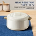 thumbnail image 3 of decorUhome Placemats Set of 8 - Cotton Linen Blend Washable Heat Resistant Dining Table Mats, Blue, 13" x 19", 3 of 8