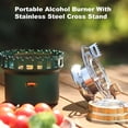 thumbnail image 6 of Alcohol Furnace Camping Furnace Rack Metal Portable Spirit Burner for Backpacking Outdoor Activities Picnic Kitchen Gadget, 6 of 7