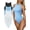 Black Candyblue White, variant on Women's 3 Piece Bodysuits Sexy Ribbed One Piece Sleeveless Halter Neck Bodysuits