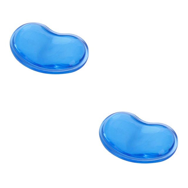 Sidaley Almohadilla de silicona para la muñeca, reposamanos, soporte para la muñeca, alfombrilla para ratón de ordenador, alfombrilla azul 2piezas