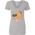 thumbnail image 3 of Inktastic Bring Back the 90s Cool Orange Cat Women's V-Neck T-Shirt, 3 of 5