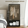 thumbnail image 4 of HOMCOM Armoire Garde-Robe Moderne, Armoire Garde-Robe à 2 Portes, Noir, 4 of 10