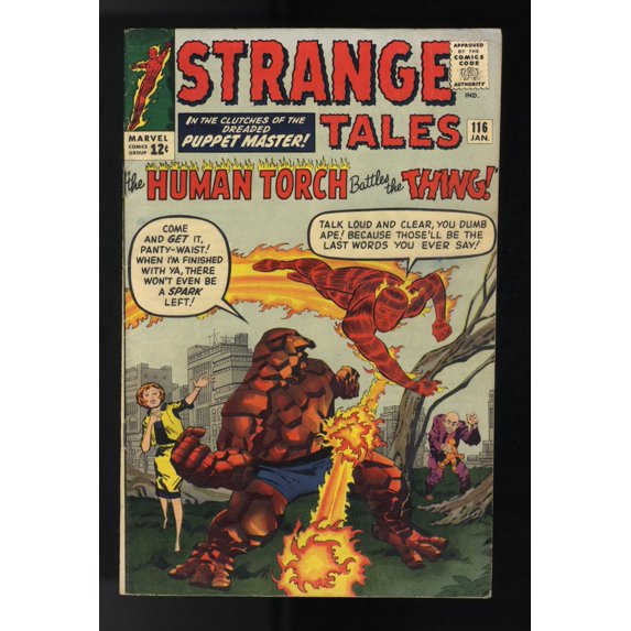 Strange Tales #116 FN+ 6.5 1st Thing Crossover! 2nd Wong & Nightmare! Comic Book