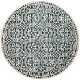 thumbnail image 4 of SAFAVIEH Cambridge Leslie Geometric Wool Area Rug, Navy Blue/Ivory, 11'6" x 16', 4 of 9