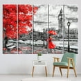 thumbnail image 5 of Red Umbrella Art, London Art, Umbrella Canvas Art, Modern Art Canvas, Landscape Art Canvas, Red Tree Canvas, Lovely Canvas Art, Canvas Wall Decor - Natural Framed, 5 of 9