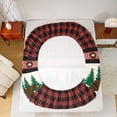 thumbnail image 5 of Manfei Wild Bear Bed Sheets,Modern Geometric Plaid King Sheets,Jungle Animal Sheet Set For Boys Teens,Ultra Soft Home Decor,4pcs, 5 of 7