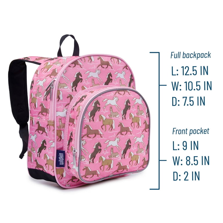 Wildkin Kids 16 Inch Backpack Bundle with Bento Box (Horses)