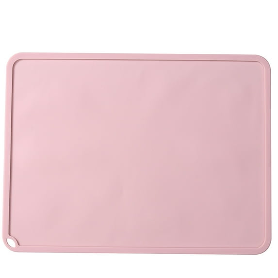 Mightlink Student Placemat with Hanging Hole Anti-scalding Long Lasting Heat Insulation Oversized Food Grade Silicone Table Mat for Banquet