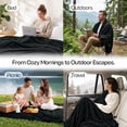 thumbnail image 3 of Utopia Bedding Black Fleece Blanket Queen Size Fuzzy Plush Anti-Static Microfiber Bed Blanket (90x90 Inch), 3 of 9