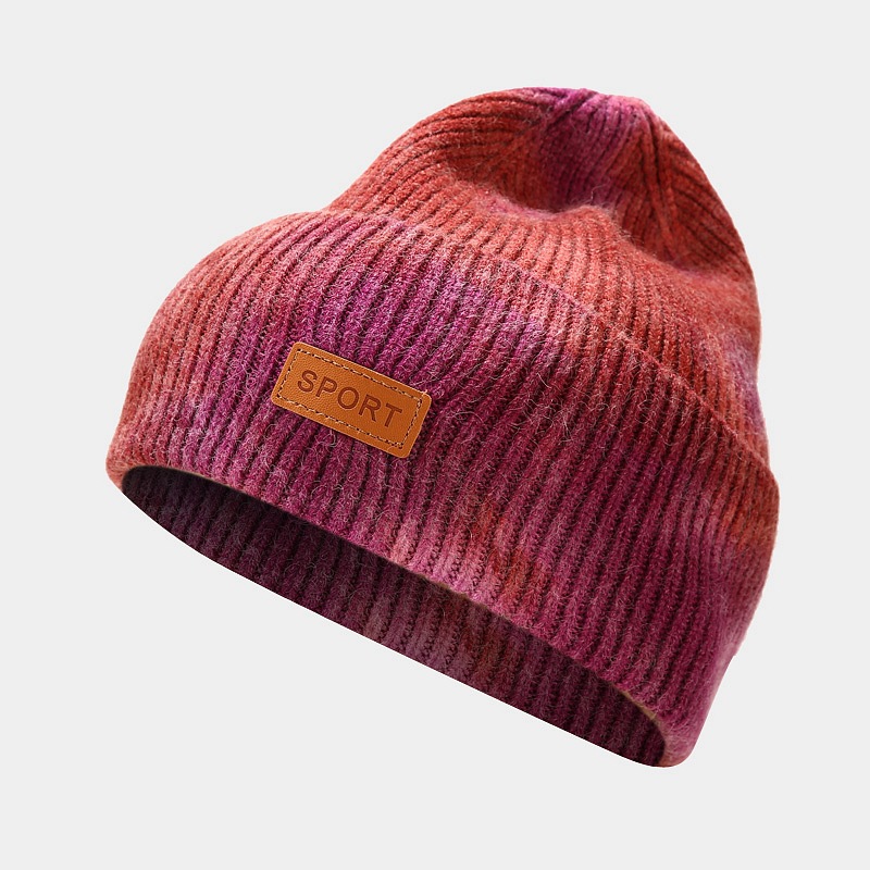 esafio Tie-dye Knitted Hat Beanie Hat 