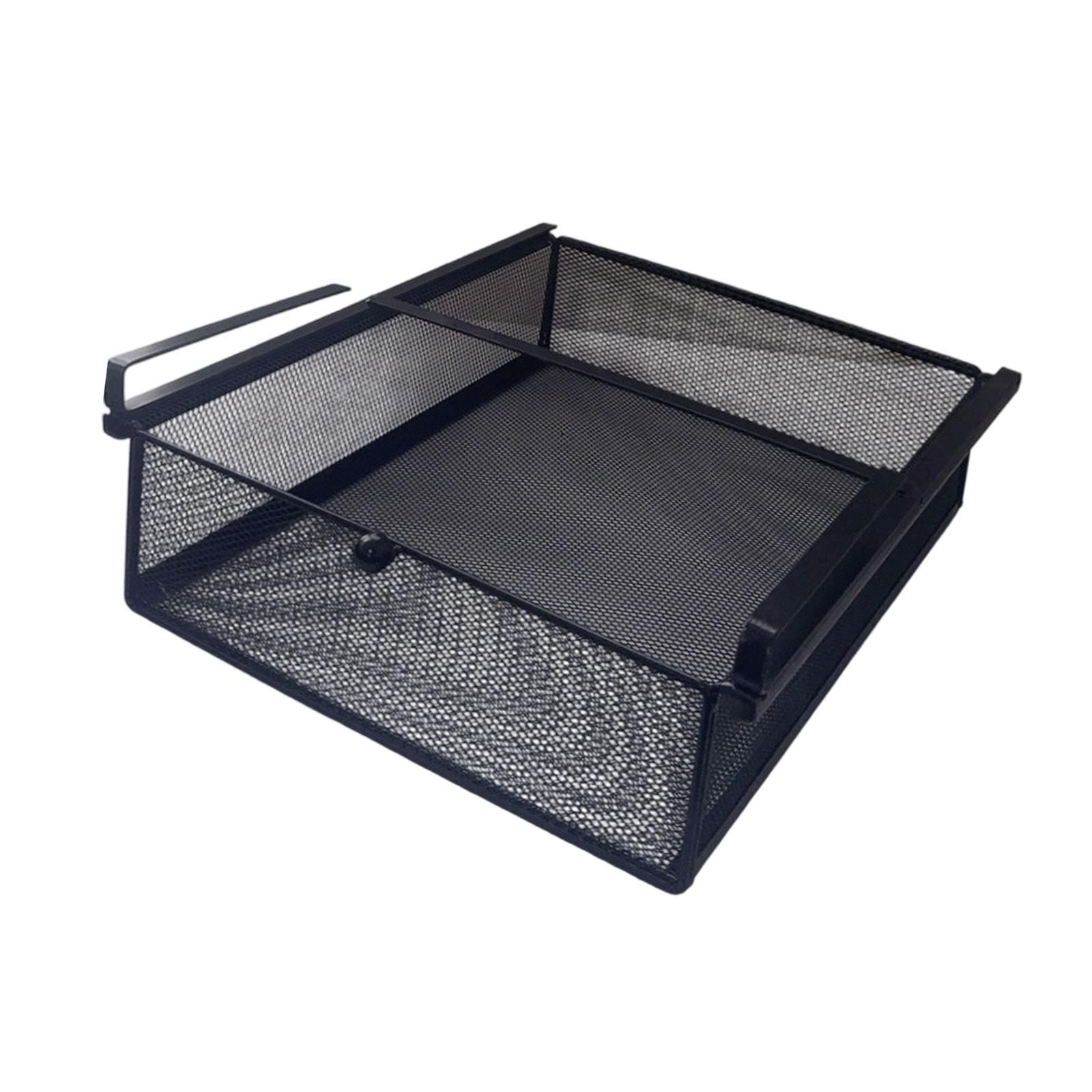 Kuntesetty Hanging Pullout Drawer Basket Slide in Basket Organizer for Home Pantry Dorm black Widen