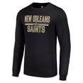 thumbnail image 2 of Men's Starter Black New Orleans Saints Team Mesh Print Graphic Long Sleeve T-Shirt, 2 of 3