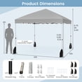 thumbnail image 3 of Gymax 10 X 10 FT Pop up Canopy Tent Portable Foldable Patio Shelter w/ Wheeled Bag, 3 of 10