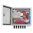 thumbnail image 2 of Solar PV Combiner Box for 6 Strings, 10A Current Rating, IP65 Waterproof Enclosure, Steel Case for Solar Panel Array System, 2 of 7