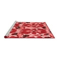 thumbnail image 2 of Ahgly Company Machine Washable Indoor Square Abstract Red Modern Area Rugs, 8' Square, 2 of 4