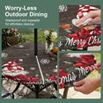 thumbnail image 3 of Round Outdoor Tablecloth with Umbrella Hole and Zipper, Vintage Gnomes Christmas Fitted Table Cover with Elastic Edge for 36-44 Inch, Snowflake Xmas Poinsettia Waterproof Patio Tablecoths for Picnic, 3 of 9