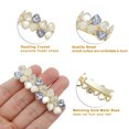 thumbnail image 5 of Unique Bargains Flower Hair Clips for Women Flower Hairpins French Faux Crystal Flower Hairpin Blue, 5 of 7
