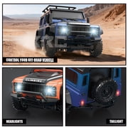 1:43 Scale RC Rock Crawler with App-Controlled, 2.4G 4WD Full Proportional Off-Road RC Monster Truck with Rechargeable Battery & LED Lights, RC Climbing Car for Hobbyists