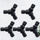 thumbnail image 3 of 5 piezas de tres vías en forma de tubería de agua conector rápido manguera de jardín accesorios de tubería manguera en Y divisor de manguera para tubería de agua (negro), 3 of 7