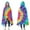 Rainbow Tie Dye, variant on Wearable Blanket,Colorful Tie Dye Burst Pattern Hooded Wearable Flannel Blanket for Adults & Teens,Winter Poncho Shawl Wrap Cape Cozy Anti-Pill,50"x60"