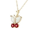 thumbnail image 2 of Galaxy Gold 14K Yellow Gold 0.7 Carat Ruby and Opal Butterfly Necklace - July Birthstone - Passion & Protection - 16" to 24" - Fine Jewelry for Women, 2 of 2