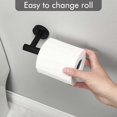 thumbnail image 4 of UBIUO Black Toilet Paper Holder, Bathroom Tissue Holder Paper Roll SUS 304 Stainless Steel Wall Mount Matte Black, A2175S12-BK, 4 of 4