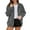 Grey, variant on Womens Jackets Cable Knit Fuzzy Full Zip Up Hooded Jackets Rib Cuffs Warm Cozy Oversized Fit Casual Daily Wear Cute Comfy Fuzzy Jackets