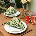 thumbnail image 3 of Napkin Satin Napkin 20*20Inchx4 Kitchen Towel Dinner Plate Towel Decorative Towel Napkin Tea Towel Suitable For Kitchen Table Green Bamboo Leaf, 3 of 8