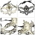 thumbnail image 3 of Unique Bargains 1 Pc Peacock Party Mask Gold Tone Plastic, 3 of 5