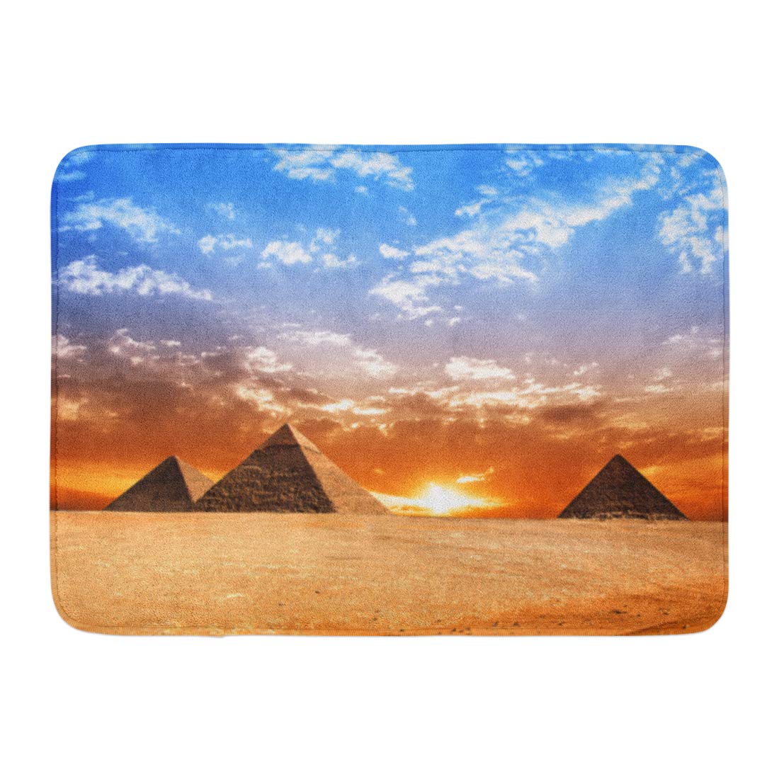 LADDKE Egyptian Egypt Pyramid Historic Buildings Panorama Sunset