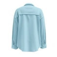 thumbnail image 5 of Vedolay Cardigan for Women Cardigan Long Sleeve Open Front Loose Hem Blazer Jacket Blue,XL, 5 of 5