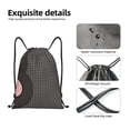 thumbnail image 4 of Saiise Vinyl Records Pattern Sports Drawstring Backpack - String Swim Gym Bag with Wet Proof Pocket for Women&Men-Medium, 4 of 6