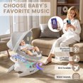 thumbnail image 6 of Zoicay Baby Swing, Baby Rocker Stationary Seat Infants Swing 3-IN-1 Design,  Motion Detection, 5 Speeds & 3 Modes,12 Melodies & Bluetooth Music, White, 6 of 13