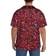 thumbnail image 3 of Naloa Red Glitter Men's Loose Fit Cuban Collar Short-Sleeve Shirt, Hawaiian Shirts, Mens Shirts Casual for Everyday Wear Outings-XX-Large, 3 of 5