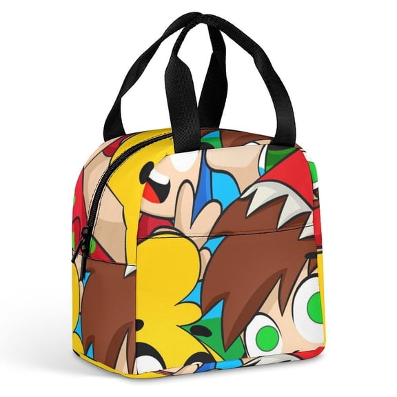 Mike-crack Lunch Bag Anime Lunch Tote Bag Reusable Insulated Lunch Box Portable Lunch Bento Box For College Work Office Picnic