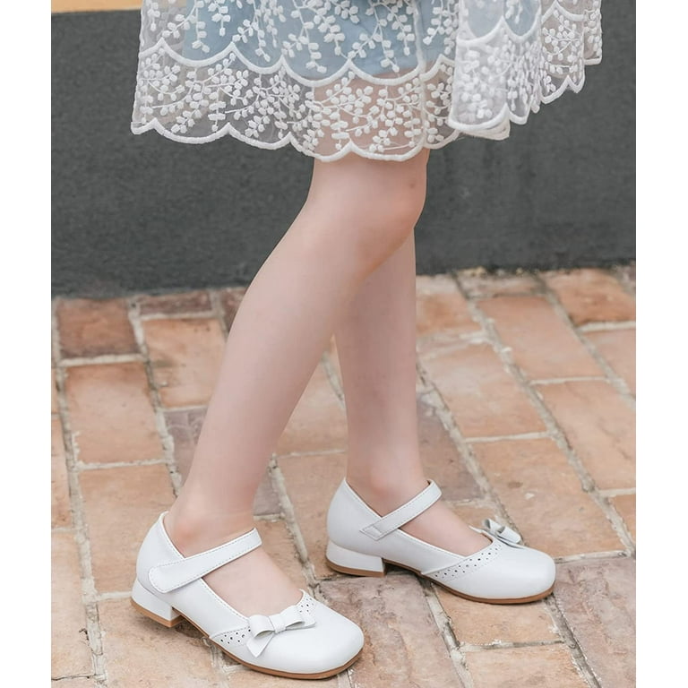 Girls Mary Jane Shoes School Dress Shoes Low Heel Party Wedding Shoes for Kids Toddler Little Kid Big Kid Walmart
