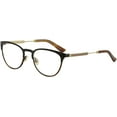 thumbnail image 5 of GUCCI GG0134O 003 Round Ovl Black Havana Gold Demo Lens 52 mm Women's Eyeglasses, 5 of 5