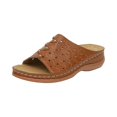 thumbnail image 2 of UDAUDU Women's Sandals Slides Wedge Open Toe Thick Sole Lightweight Slip Resistant Cozy Roman Style Beach Sandal Summer Walking Shoes Light Brown 6.5 Wide, 2 of 7