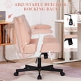 thumbnail image 4 of Criss Cross Legged Chair with Wheels and Flip-up Arms, Ergonomic Wide Seat Computer Desk Chair, Comfortable Home Office Computer Chair 300lbs, 4 of 9