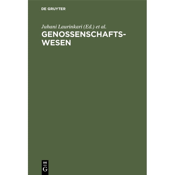 Genossenschaftswesen: Hand- Und Lehrbuch, (Hardcover)
