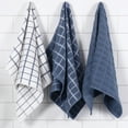thumbnail image 2 of RITZ Terry Check Kitchen Towel Set, 3-Pack, 15" x 25", Federal Blue, 2 of 5